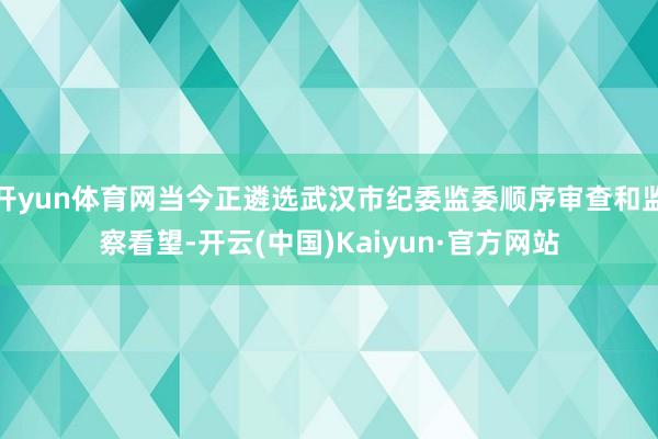 开yun体育网当今正遴选武汉市纪委监委顺序审查和监察看望-开云(中国)Kaiyun·官方网站