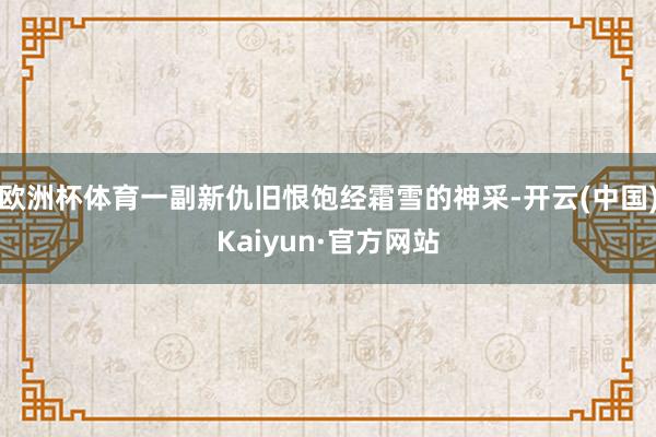 欧洲杯体育一副新仇旧恨饱经霜雪的神采-开云(中国)Kaiyun·官方网站
