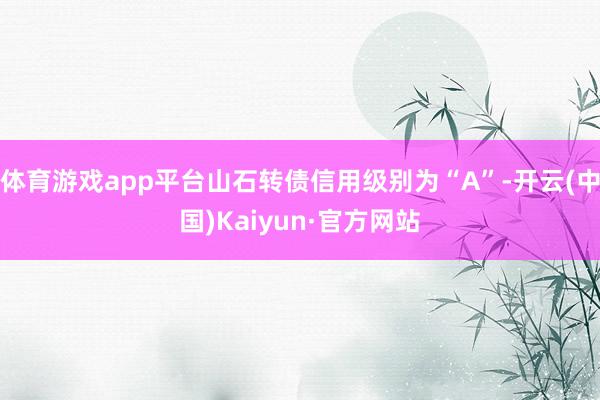 体育游戏app平台山石转债信用级别为“A”-开云(中国)Kaiyun·官方网站