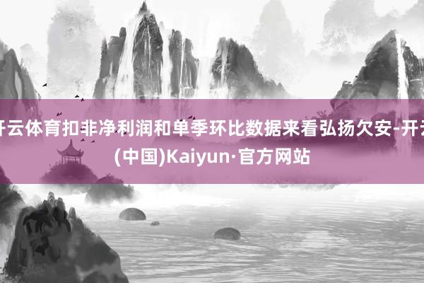开云体育扣非净利润和单季环比数据来看弘扬欠安-开云(中国)Kaiyun·官方网站