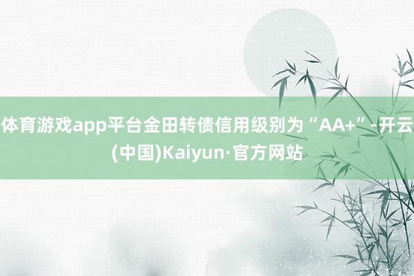 体育游戏app平台金田转债信用级别为“AA+”-开云(中国)Kaiyun·官方网站