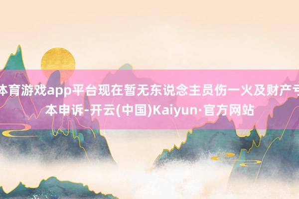 体育游戏app平台现在暂无东说念主员伤一火及财产亏本申诉-开云(中国)Kaiyun·官方网站