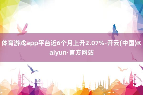 体育游戏app平台近6个月上升2.07%-开云(中国)Kaiyun·官方网站