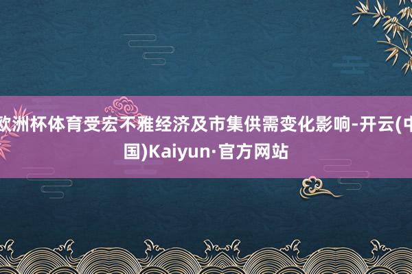 欧洲杯体育受宏不雅经济及市集供需变化影响-开云(中国)Kaiyun·官方网站