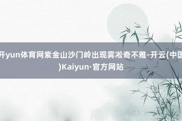 开yun体育网紫金山沙门岭出现雾凇奇不雅-开云(中国)Kaiyun·官方网站