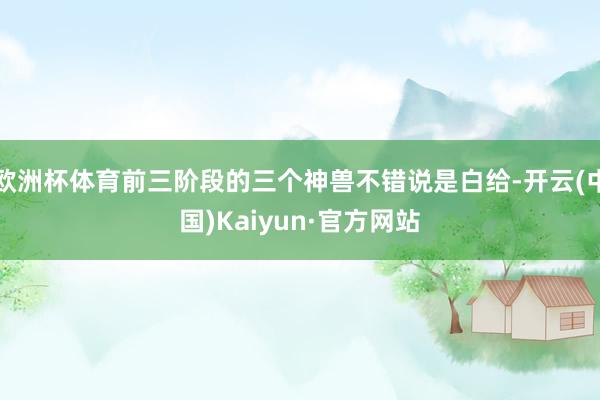 欧洲杯体育前三阶段的三个神兽不错说是白给-开云(中国)Kaiyun·官方网站