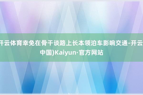 开云体育幸免在骨干谈路上长本领泊车影响交通-开云(中国)Kaiyun·官方网站