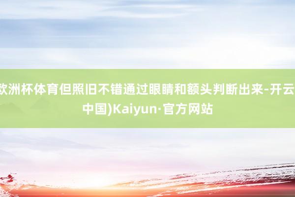 欧洲杯体育但照旧不错通过眼睛和额头判断出来-开云(中国)Kaiyun·官方网站