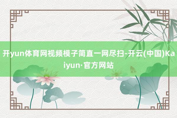 开yun体育网视频模子简直一网尽扫-开云(中国)Kaiyun·官方网站