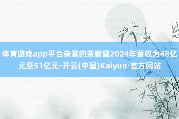 体育游戏app平台奈雪的茶瞻望2024年营收为48亿元至51亿元-开云(中国)Kaiyun·官方网站