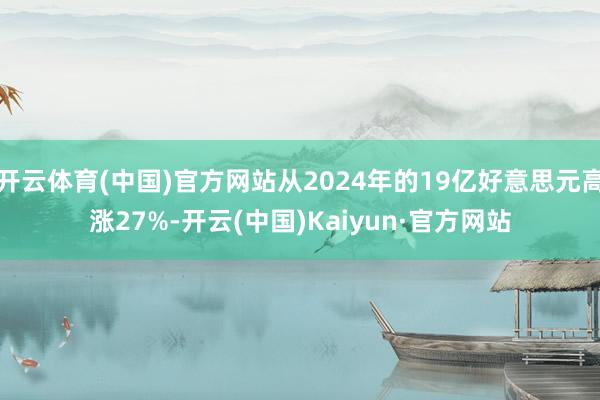 开云体育(中国)官方网站从2024年的19亿好意思元高涨27%-开云(中国)Kaiyun·官方网站