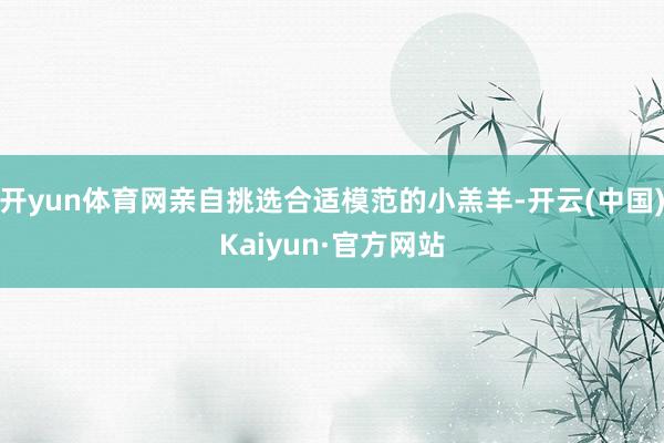 开yun体育网亲自挑选合适模范的小羔羊-开云(中国)Kaiyun·官方网站
