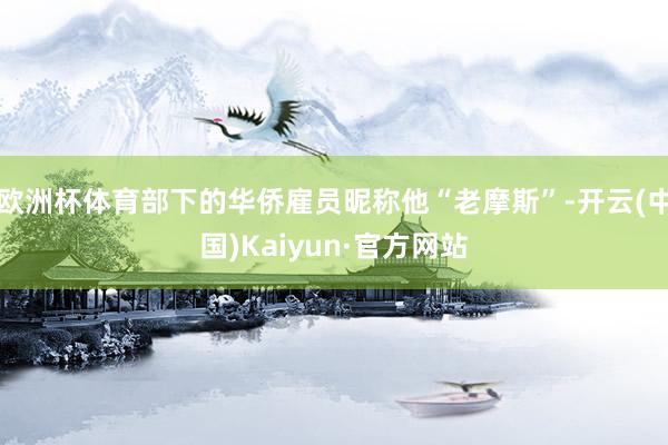 欧洲杯体育部下的华侨雇员昵称他“老摩斯”-开云(中国)Kaiyun·官方网站