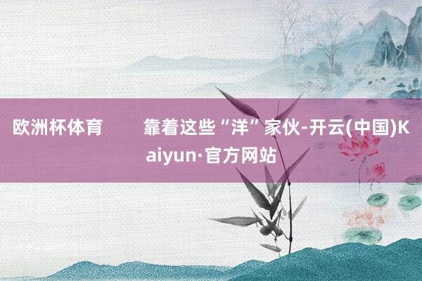 欧洲杯体育        靠着这些“洋”家伙-开云(中国)Kaiyun·官方网站