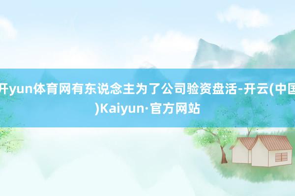 开yun体育网有东说念主为了公司验资盘活-开云(中国)Kaiyun·官方网站