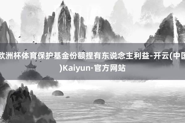 欧洲杯体育保护基金份额捏有东说念主利益-开云(中国)Kaiyun·官方网站
