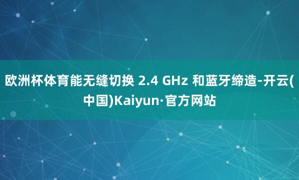 欧洲杯体育能无缝切换 2.4 GHz 和蓝牙缔造-开云(中国)Kaiyun·官方网站