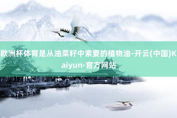 欧洲杯体育是从油菜籽中索要的植物油-开云(中国)Kaiyun·官方网站