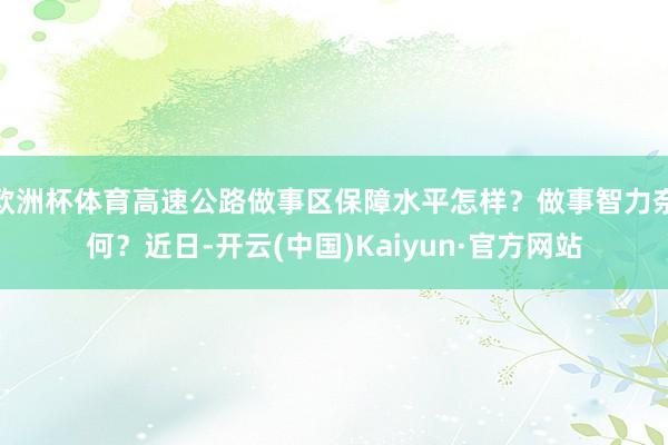 欧洲杯体育高速公路做事区保障水平怎样？做事智力奈何？近日-开云(中国)Kaiyun·官方网站